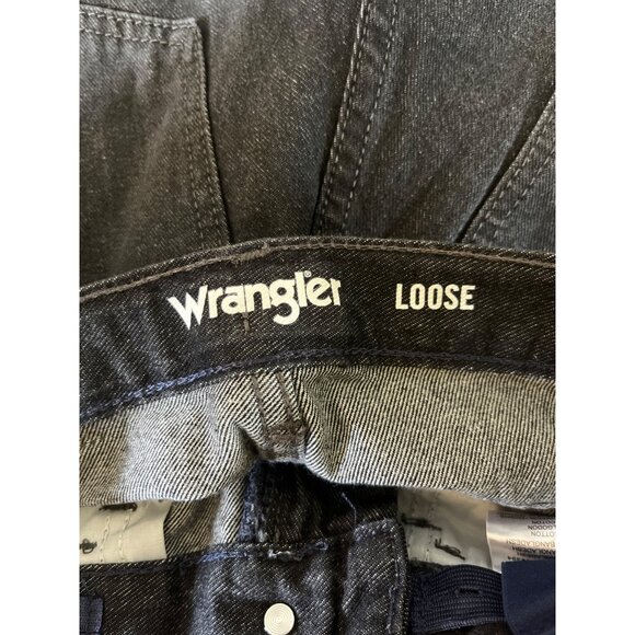 Wrangler Boys Size 10 Black Five Star Premium Loose Denim Jeans Adjustable Waist - Picture 3 of 5